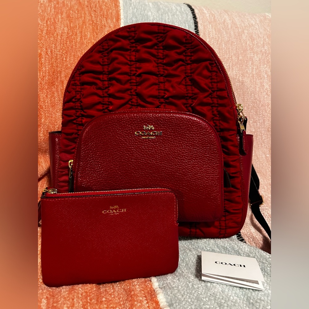 Coach Backpack & Wristlet. Almost New.